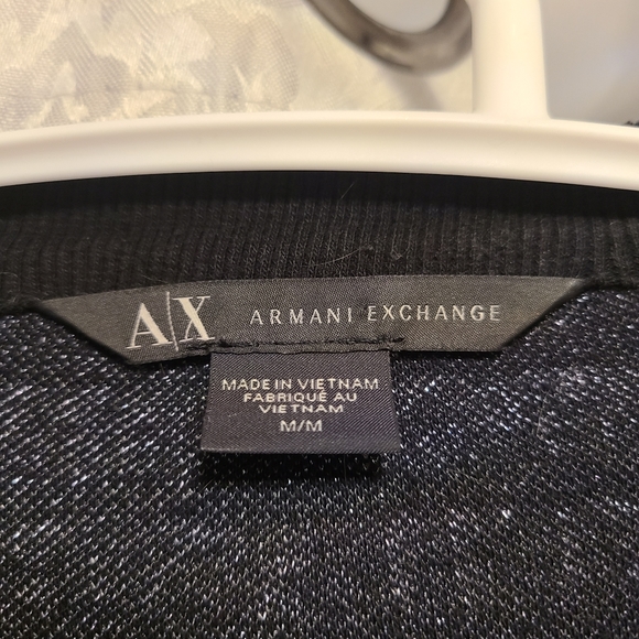 Armani Exchange Navy/Black Silver Assymetrical zipper jacket M - Picture 4 of 6